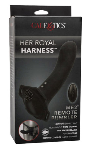 California Exotics Her Royal Harness Me2 Remote Rumbler Strap On Set - Strap On Sextoys