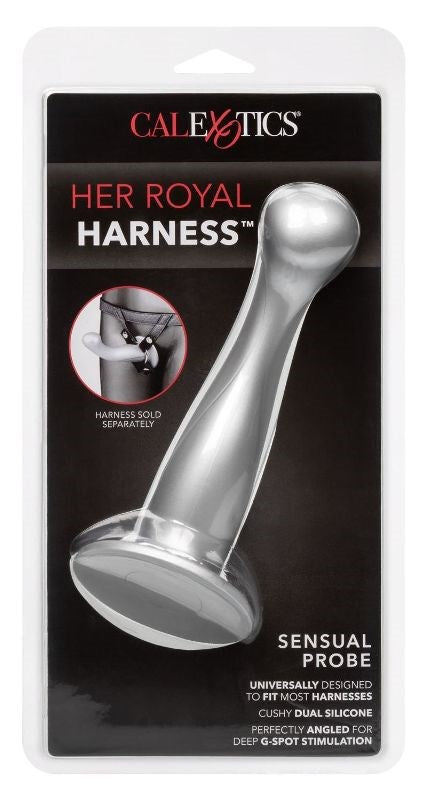 California Exotics Her Royal Harness Sensual Strap On Probe with G Spot Target - Strap On Sextoys
