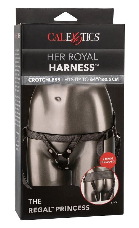 California Exotics Her Royal Harness The Regal Princess Strap On Set with Velvet - - Strap On Sextoys