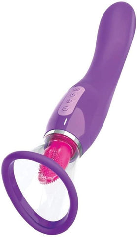 Pipedream Her Ultimate Pleasure Oral Simulator Triple Stimulation Vibrator - Clit Ticklers and Pulsators