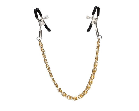 BDStyle High Beam Nipple Clamps & Chain with Adjustable Pressure Control - Breast and Nipple Toys