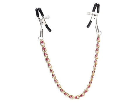 BDStyle High Beam Nipple Clamps & Chain with Adjustable Pressure Control - Breast and Nipple Toys
