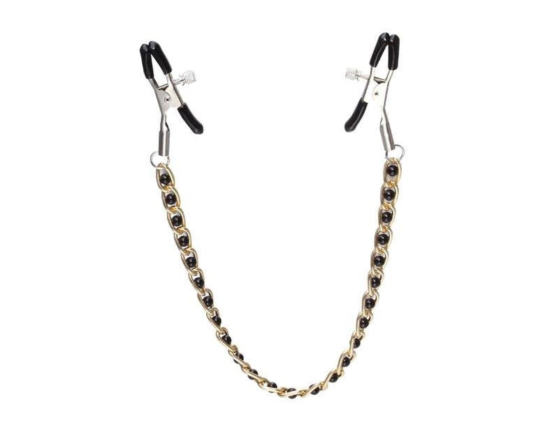 BDStyle High Beam Nipple Clamps & Chain with Adjustable Pressure Control - - Breast and Nipple Toys