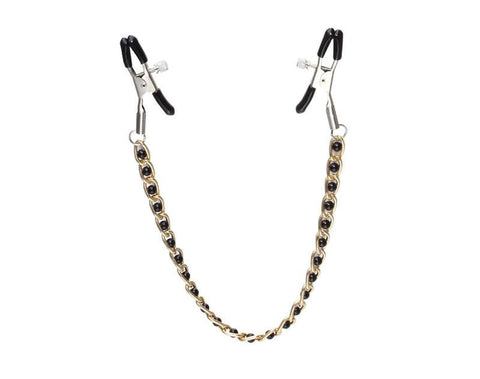 BDStyle High Beam Nipple Clamps & Chain with Adjustable Pressure Control - Breast and Nipple Toys