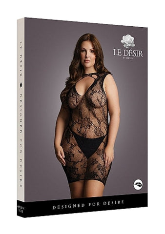 Shots Toys High Neck Lace Mini Dress Elegant Seductive Lingerie - Hosiery