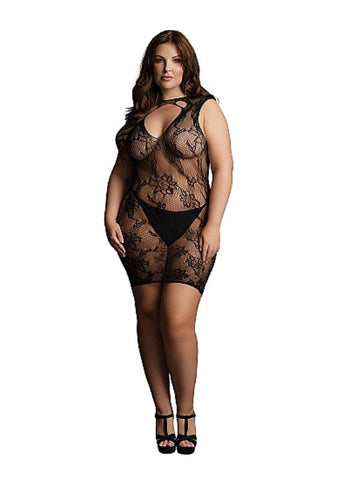 Shots Toys High Neck Lace Mini Dress Elegant Seductive Lingerie - Hosiery