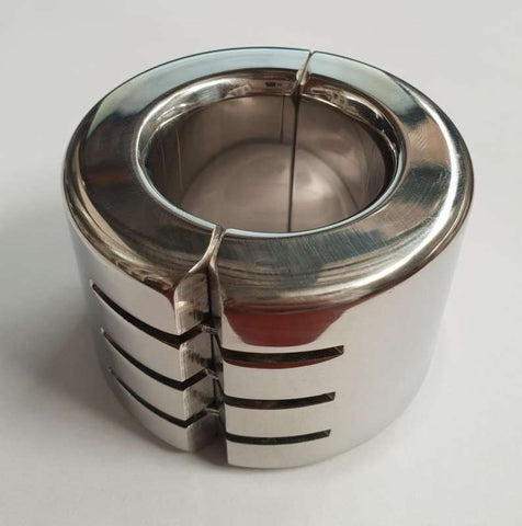 Hells Couture Hinged Ball Stretching Weight 65mm High Premium Steel CBT - Ball and Cock Toys