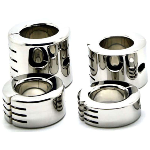 Hells Couture Hinged Ball Stretching Weight 65mm High Premium Steel CBT - Ball and Cock Toys