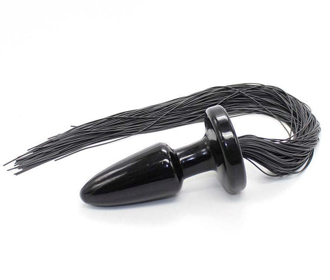 BDStyle Horse Soft Rubber Tail Anal Plug for Pony Play and Roleplay - Steel Sex Toys