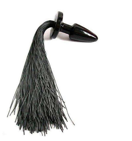 BDStyle Horse Soft Rubber Tail Anal Plug for Pony Play and Roleplay - Steel Sex Toys