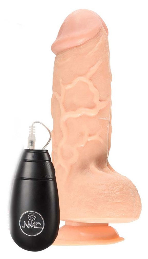 NANMA Corporation Huge Zone 10 Inch Vibrating Short Tipped Dong and Feature - - Realistic Dildos
