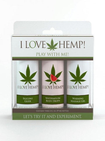 Doc Johnson I Love Hemp Play With Me Lubricant Pack 59ml Hemp Infused Kit - Sex Pheromones and Perfumes