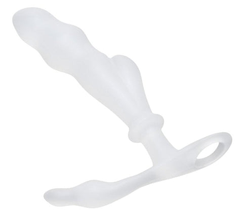 XR Brands Iced Flex Silicone P Spot Massager Curved Prostate Stimulator - Prostate Toys