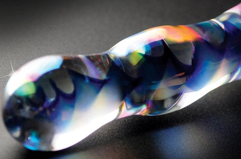 Pipedream Icicles No 08 Clear Glass Dildo with Temperature Play Features - Glass Sex Toys