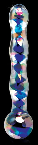 Pipedream Icicles No 08 Clear Glass Dildo with Temperature Play Features - Glass Sex Toys