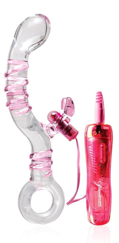 Pipedream Icicles No 16 Glass Rabbit Vibrator with Temperature Play Features - Rabbit Vibrators