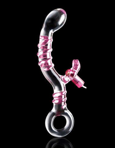 Pipedream Icicles No 16 Glass Rabbit Vibrator with Temperature Play Features - Rabbit Vibrators