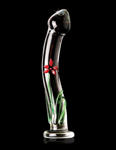 Pipedream Icicles No 21 Hand Blow Curve Glass Dildo Premium Pyrex Design - Glass Sex Toys