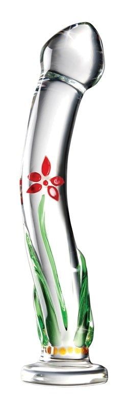 Pipedream Icicles No 21 Hand Blow Curve Glass Dildo Premium Pyrex Design - - Glass Sex Toys