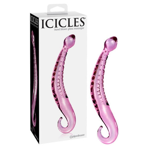 Pipedream Icicles No 52 G Spot and P Spot Stimulator Borosilicate Glass - Glass Sex Toys