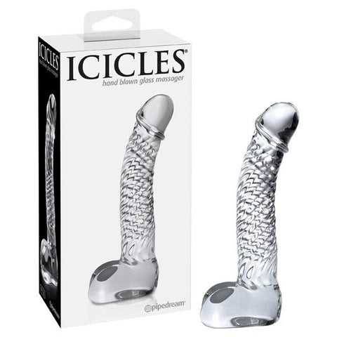 Pipedream Products Icicles No 61 Realistic Glass Dildo - Glass Sex Toys
