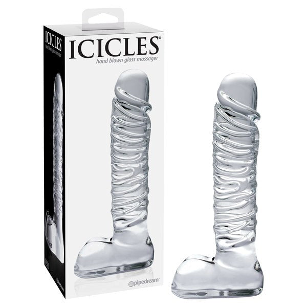 Pipedream Products Icicles No 63 Hand Blown Glass Dildo - - Glass Sex Toys