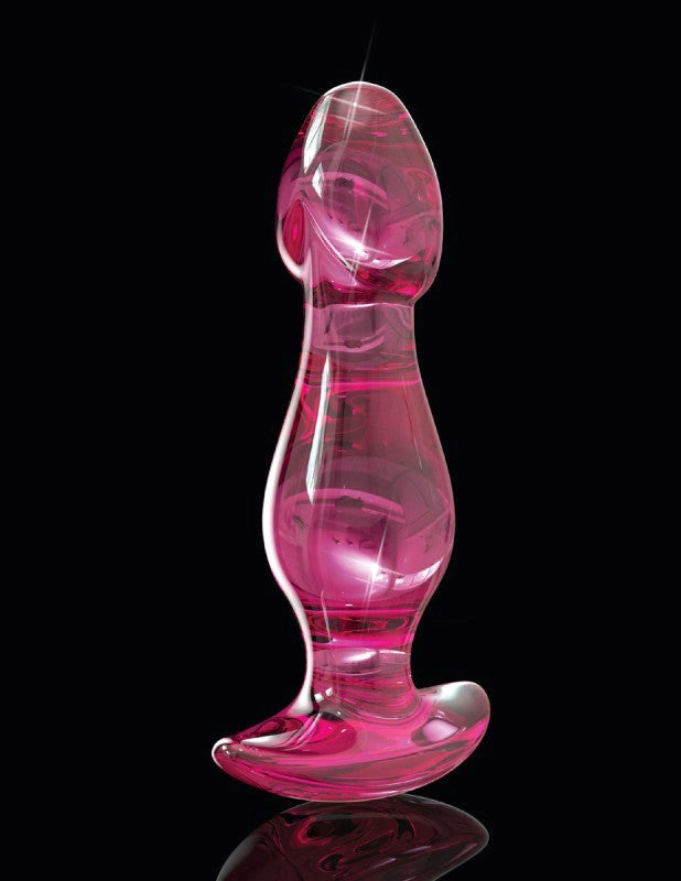 Pipedream Products Icicles No 73 Glass Anal Plug Pink Temperature Play - - Glass Sex Toys