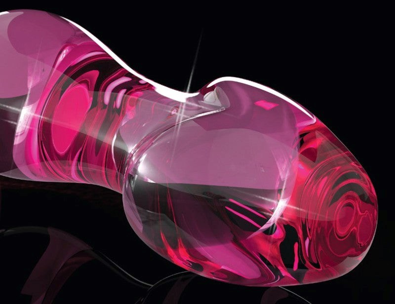 Pipedream Products Icicles No 73 Glass Anal Plug Pink Temperature Play - - Glass Sex Toys