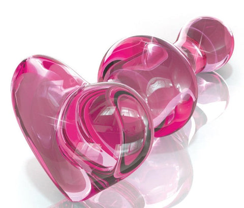 Pipedream Products Icicles No 75 Heart Shape Glass Anal Plug - Glass Sex Toys