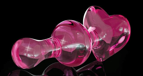 Pipedream Products Icicles No 75 Heart Shape Glass Anal Plug - Glass Sex Toys