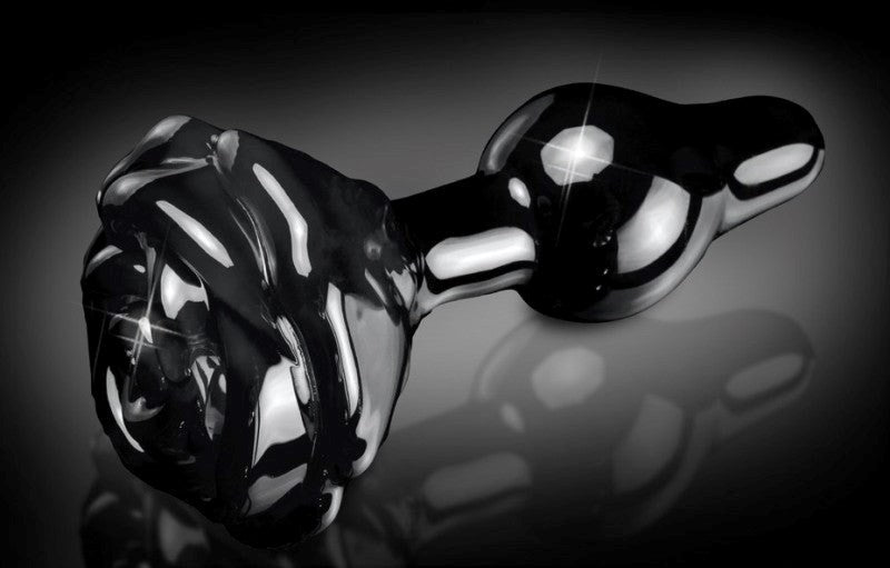 Pipedream Products Icicles No 77 Rose Shaped Glass Anal Plug Premium - - Glass Sex Toys