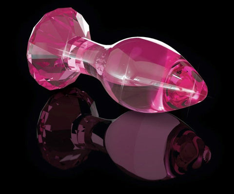 Pipedream Products Icicles No 79 Glass Anal Plug Pink Diamond Base - Glass Sex Toys