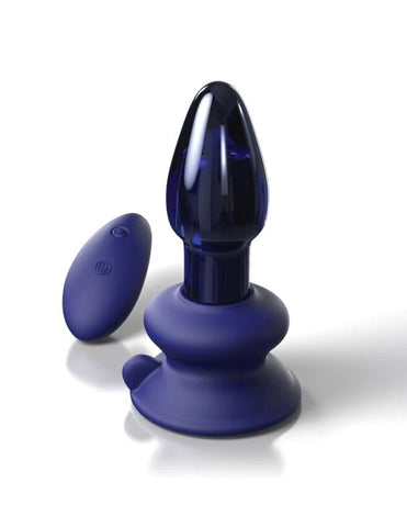 Pipedream Icicles No 85 Rechargeable Glass Butt Plug with Vibration - Glass Sex Toys