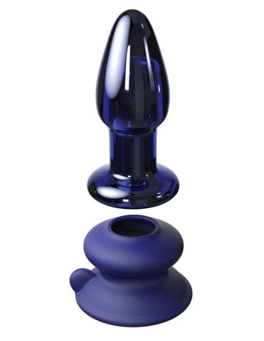 Pipedream Icicles No 85 Rechargeable Glass Butt Plug with Vibration - Glass Sex Toys