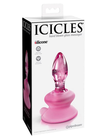 Pipedream Products Icicles No 90 Suction Cup Base Glass Anal Plug - Glass Sex Toys