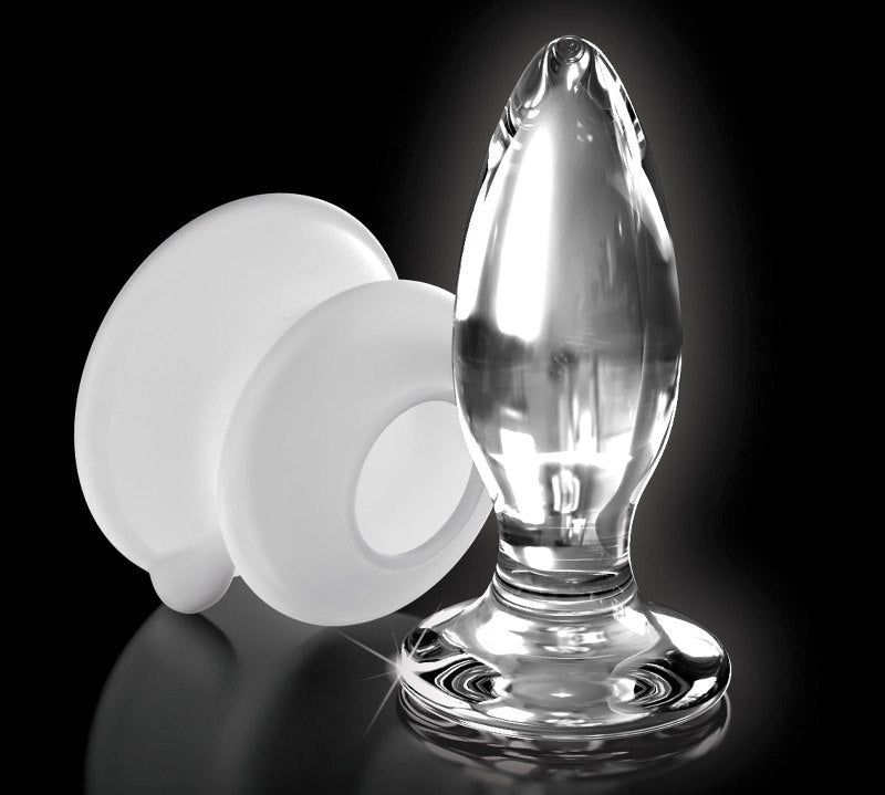 Pipedream Icicles No 91 Suction Cup Base Glass Butt Plug Premium Glass - - Glass Sex Toys