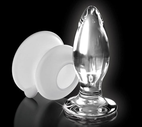 Pipedream Icicles No 91 Suction Cup Base Glass Butt Plug Premium Glass - Glass Sex Toys