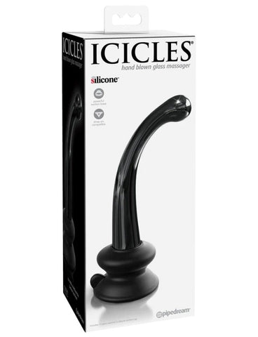 Pipedream Icicles No. 87 Glass Suction Cup G Spot Wand Premium Borosilicate - Glass Sex Toys