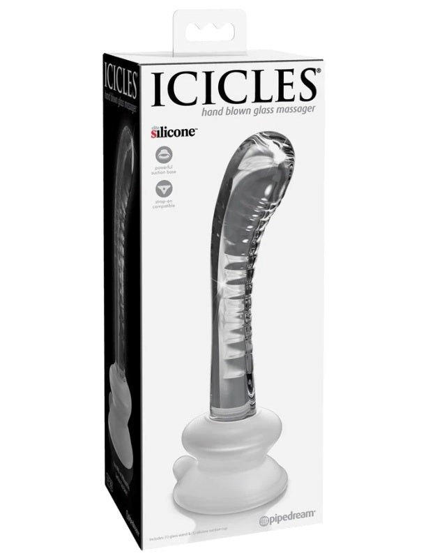Pipedream Products Icicles No. 88 Suction Cup Base Glass Dildo - - Glass Sex Toys