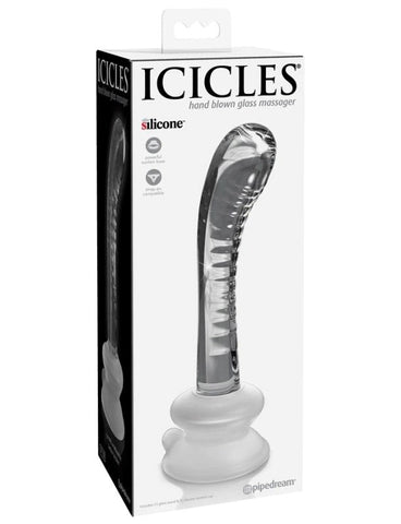 Pipedream Products Icicles No. 88 Suction Cup Base Glass Dildo - Glass Sex Toys