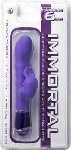 NANMA Corporation Immortal 10 Rhythms Silicone Rabbit Vibrator 6 inch Purple - Rabbit Vibrators