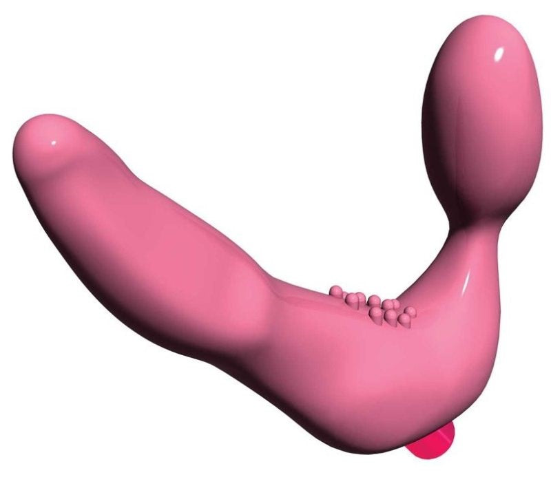 BMS Factory Infinity Strapless Strap On Pink Dual Stimulation Dildo - - Strap On Sextoys