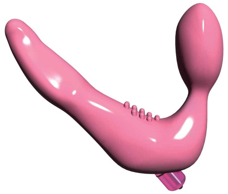 BMS Factory Infinity Strapless Strap On Pink Dual Stimulation Dildo - - Strap On Sextoys