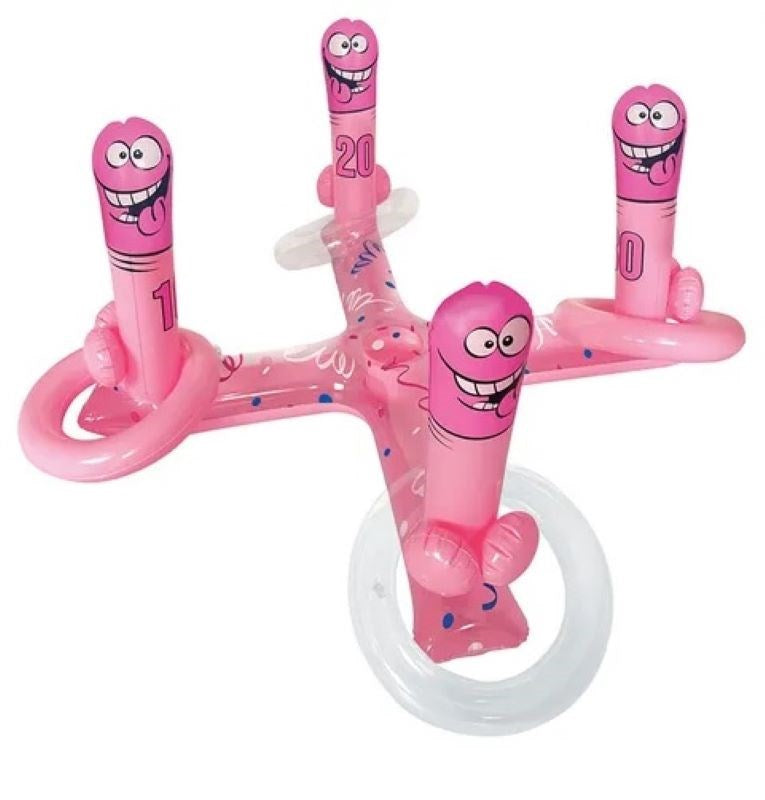 Ozze Creations Inflatable Pecker Ring Toss Bachelorette Party Game - - Bachelorette and Bucks