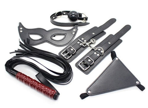 Intermediate Faux Leather Bondage Kit 5 piece - Bondage Kits