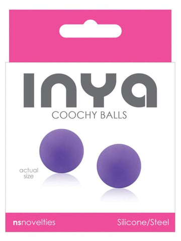 NS Novelties INYA Coochy Balls Purple Weighted Kegel Exercise Balls - Love Eggs and Kegel Exercisers