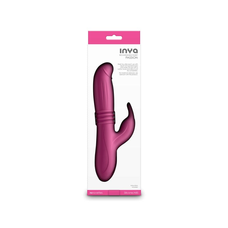 NS Novelties INYA Passion Rechargeable Rabbit Vibrator with Dual Stimulation - - Rabbit Vibrators