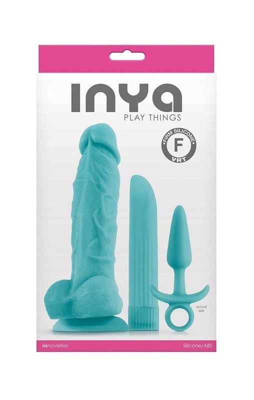 NS Novelties Inya Play Things 3 Piece Adult Toy Kit for Complete Pleasure - - Realistic Dildos
