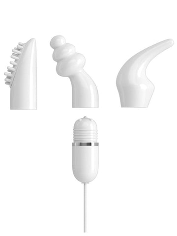 Pipedream iSex USB Rechargeable Couples Massage Sex Kit with 3 Attachments - Electro Sex
