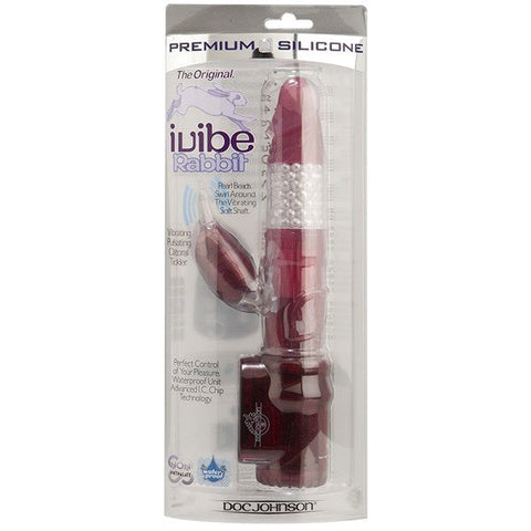 Doc Johnson IVibe Rabbit Strawberry Premium Silicone Dual Stimulation - Rabbit Vibrators